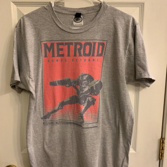 Nintendo Metroid Grey T Shirt Mens Size Large - Picture 1 of 5